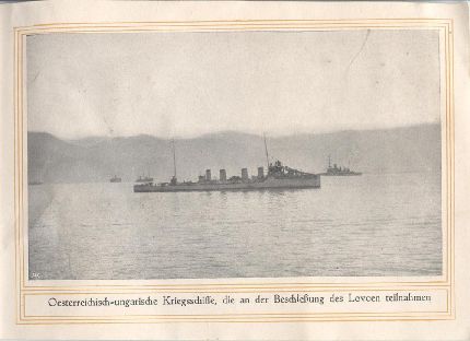Osztrák-magyar hadihajók, melyek részt vettek a Lovcsen lövésében